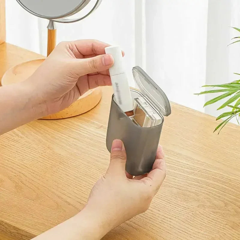 Portable Travel Data Cable Storage Box (with Lid)