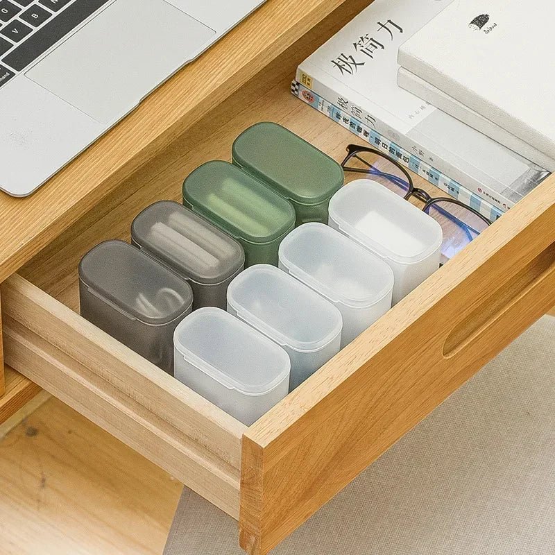 Portable Travel Data Cable Storage Box (with Lid)