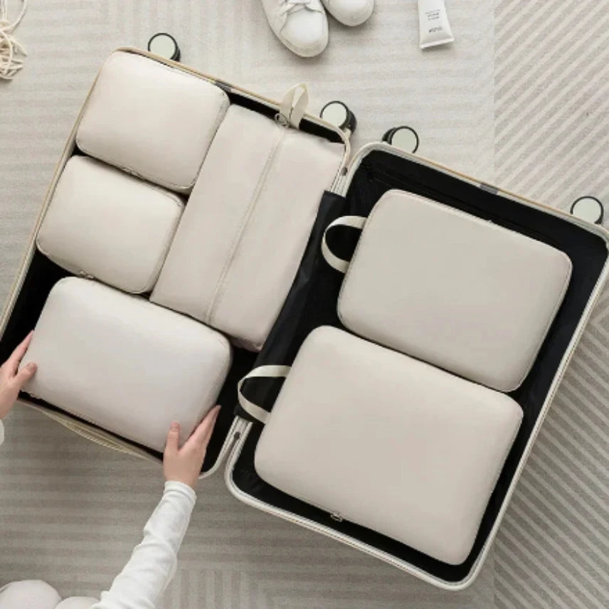 6-Piece Compressible Packing Cubes Set Waterproof