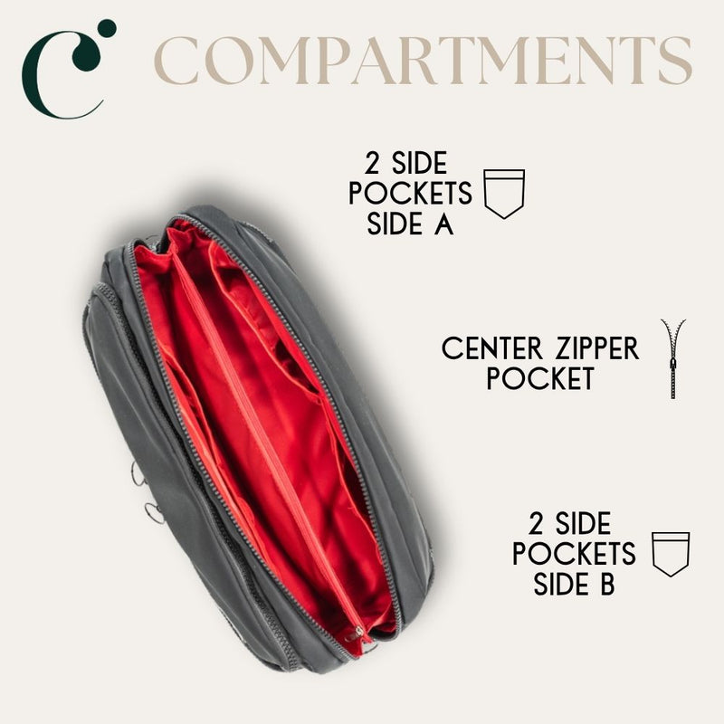 aair travel toiletry bag Travel Toiletry Bag for Women | Heat Resistant Pocket | Jewelry Organizer