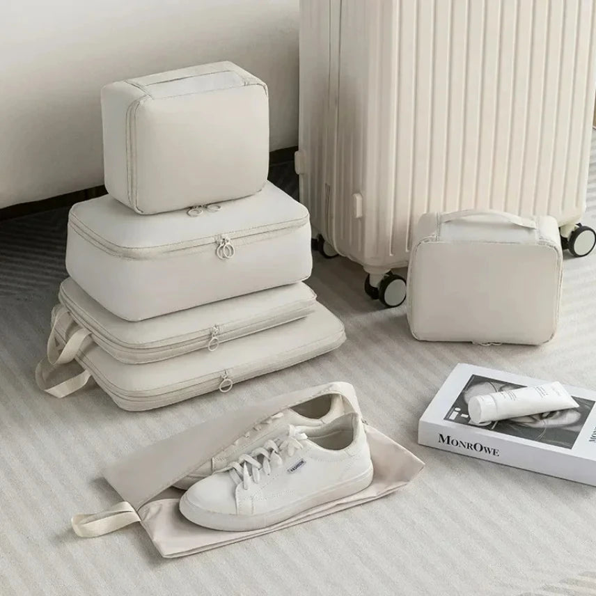 6-Piece Compressible Packing Cubes Set Waterproof