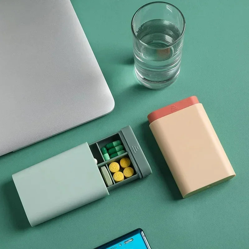 New Mini Small Portable Travel Vitamin Box Pill Cases 7 Days 6 Grids Container Organizer Storage Tablet  Medicine Fish Oils