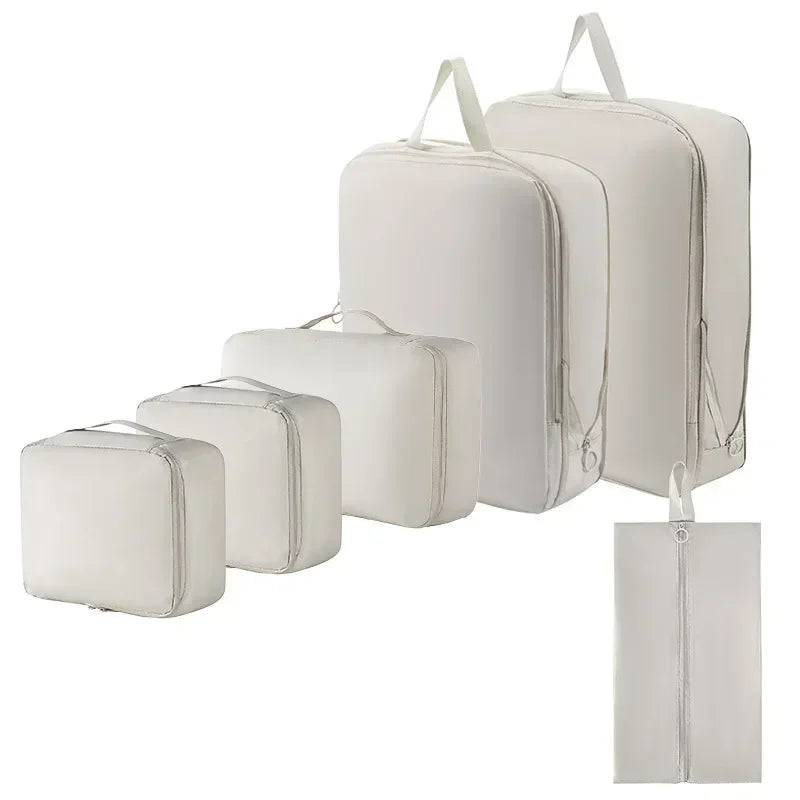 6-Piece Compressible Packing Cubes Set Waterproof