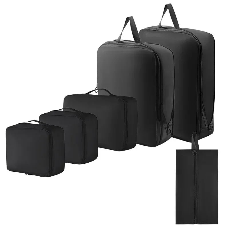 6-Piece Compressible Packing Cubes Set Waterproof