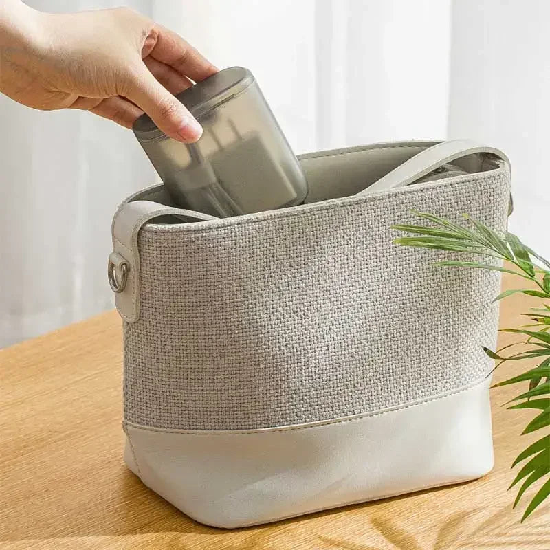 Portable Travel Data Cable Storage Box (with Lid)